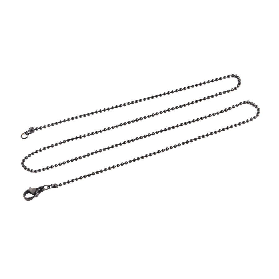 Pulsera de acero inoxidable Directo de fábrica de acero inoxidable del grano de la cadena de la onda cadena DIY colgante de joyería con cadena de langosta hebilla collar 45cm