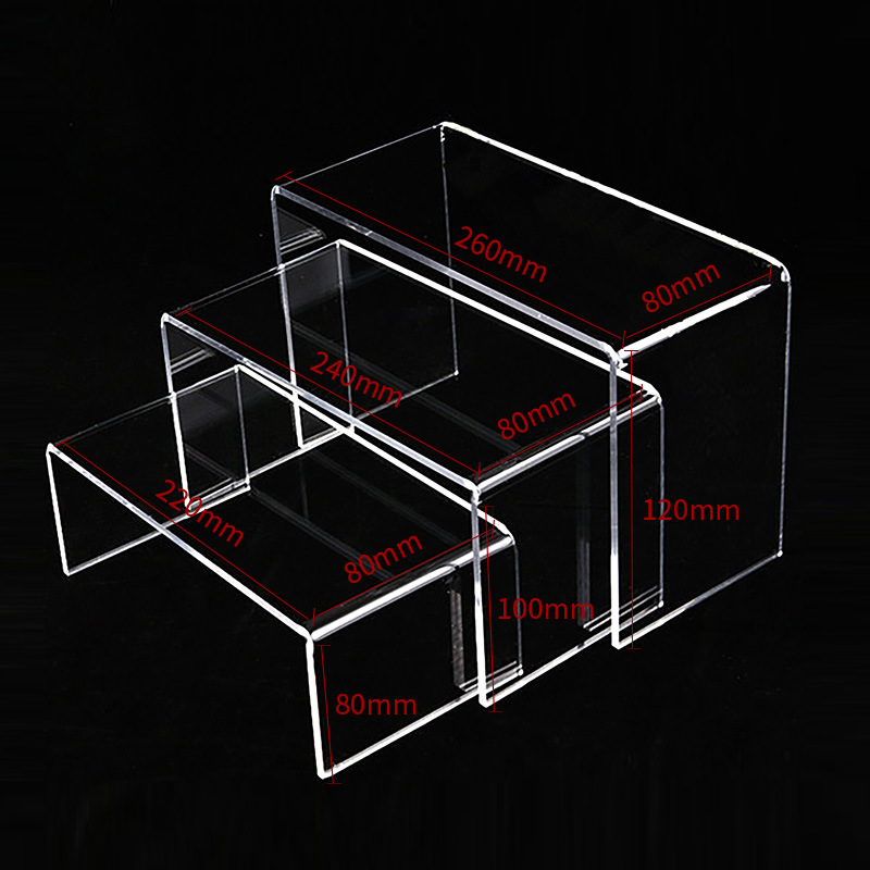 批发亚克力U型热弯陈列架子 透明有机玻璃折弯架玩具展架鞋托架