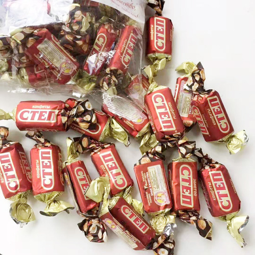 Russian imported Slavic sauce skin peanut nut sandwich candy wedding candy snacks 1 catties / bag wholesale