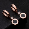 Golden earrings stainless steel, does not fade, pink gold, simple and elegant design, Japanese and Korean