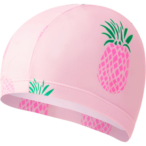 New elastic swimming cap for boys and girls, cute cartoon pattern, fashionable and comfortable baby swimming cap, protective hair swimming cap