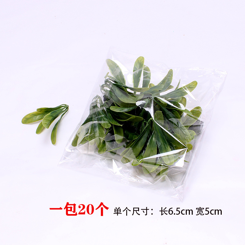 Ramo artificial con hierba cola de dragón hierba caja de regalo con adorno hoja de eucalipto dinero hoja flor tienda paquete material al por mayor