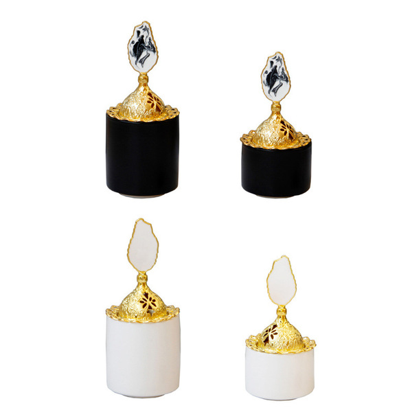 Modern golden matte white table Incense burner