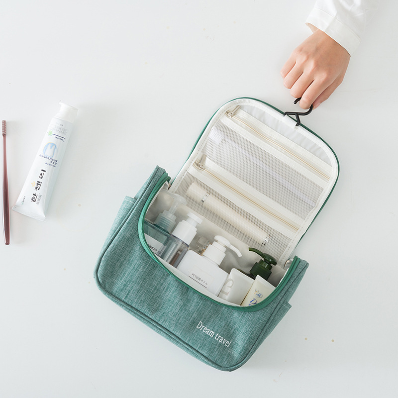 Travel Waterproof Printable Hook Wash Bag Home Bathroom Cosmetics Storage Hanging Bag Beauty Organizer Bag