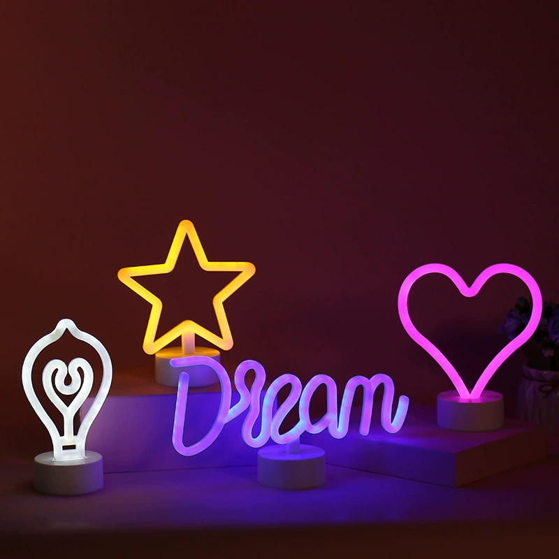 LED неоновая декоративная подсветка, форма огненная птица/радуга/сердце, DC4.5V IP42, 2835 LED по 120 шт./м