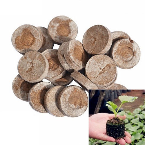 jiff coconut bran soil peat soil nutrient block 30mm matrix non-woven seedling block packaging is light and not fragile wholesale