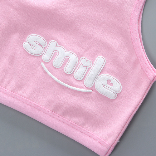 Girls bra 7-14 years old children's development period small vest underwear double-layer sling pure cotton foreign trade junior high school girls