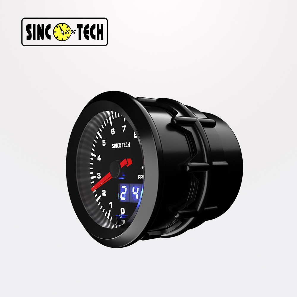SINCOTECH motor paso a paso de alta velocidad de 2 pulgadas de 7 colores LED reloj digital Reloj de carreras negro 52mm DO636