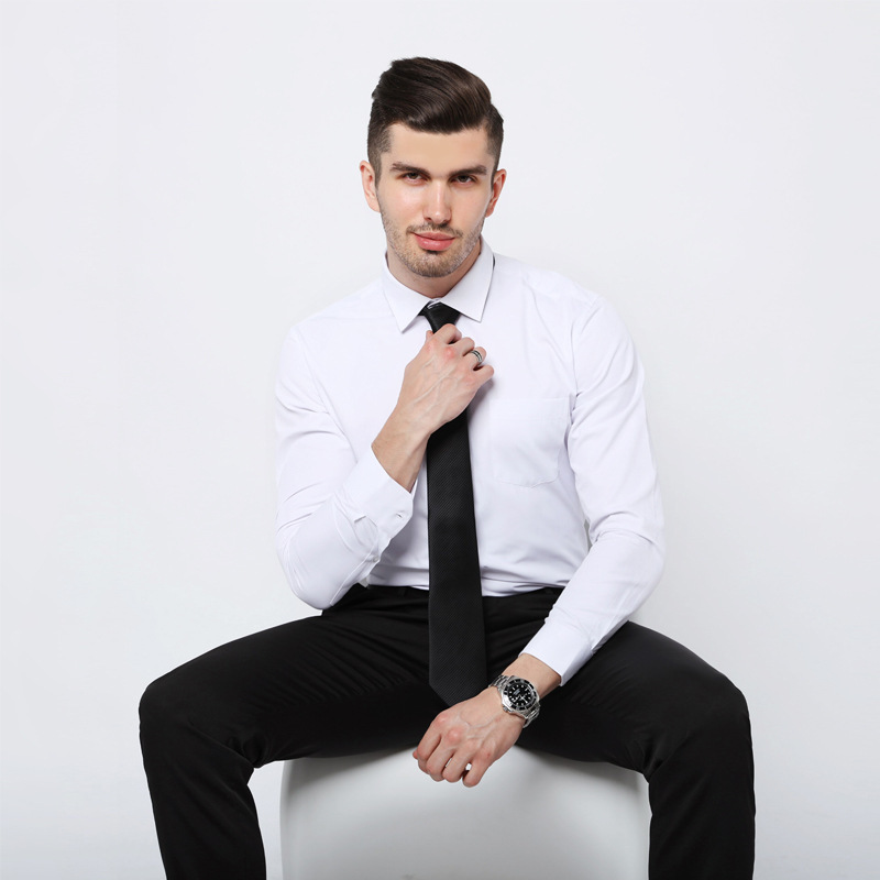 Men's Shirts, Men's Long-Sleeved Business Shirts with Embroidered Logos, Men's Professional Workwear, Wedding Photography White Shirts, Gentlemen's No-Iron Shirts Men's Shirts, Men's Long-Sleeved Business Shirts with Embroidered Logos, Men's Professional Workwear, Wedding Photography White Shirts, Gentlemen's No-Iron Shirts