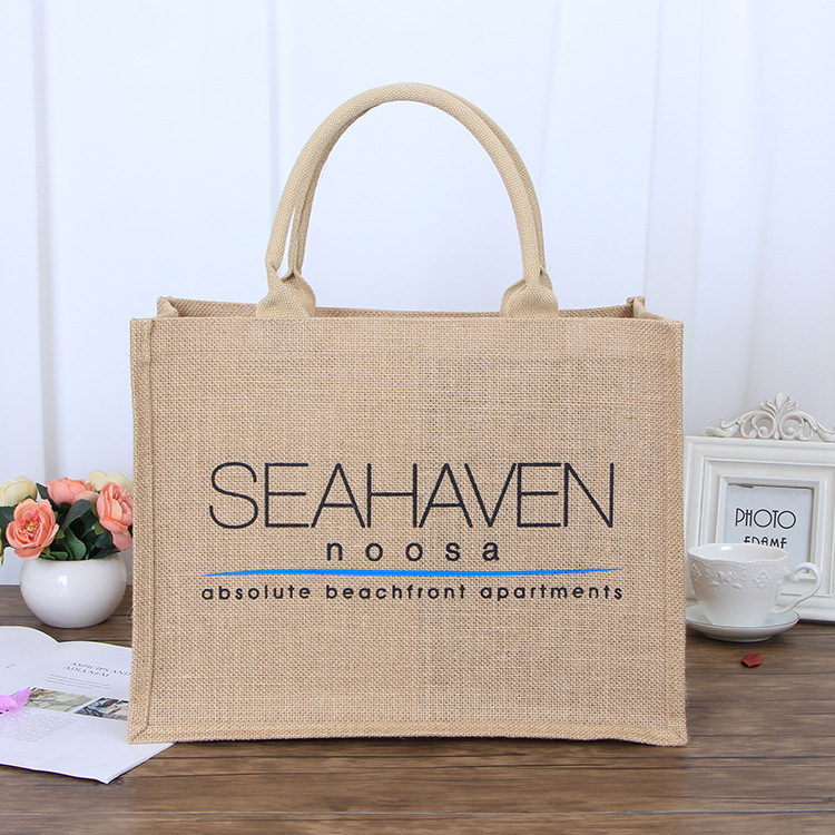 厂家定 制麻布袋环保麻布礼品袋棉麻黄麻手提袋麻布可印logo