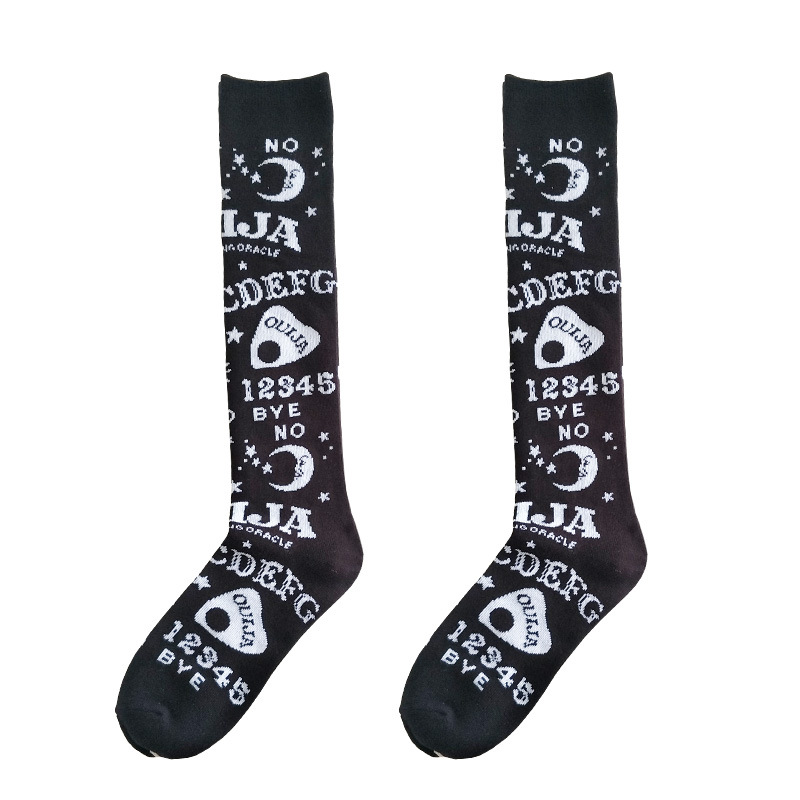 Chaussettes de sport mi-mollet pour femmes, style nouveau, motif lettre soleil, coupe droite, 2025d_voghion.com