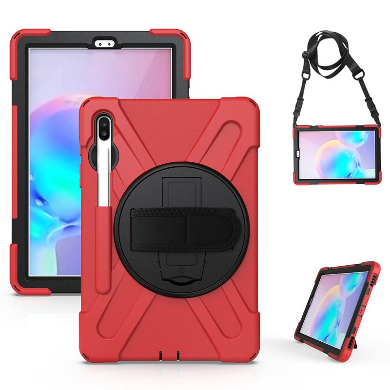 Suitable for Samsung Tab S6 T860 Pirate King Pc Stand Silicone Protective Case T860 Handheld Strap Tablet Case Suitable for Samsung Tab S6 T860 Pirate King Pc Stand Silicone Protective Case T860 Handheld Strap Tablet Case