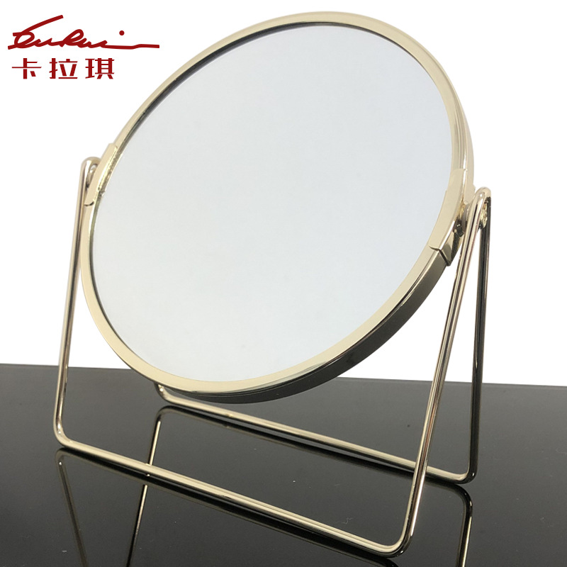 Fábrica al por mayor de oro rosa de escritorio de doble cara espejo de maquillaje europeo vestidor escritorio HD gran espejo regalo