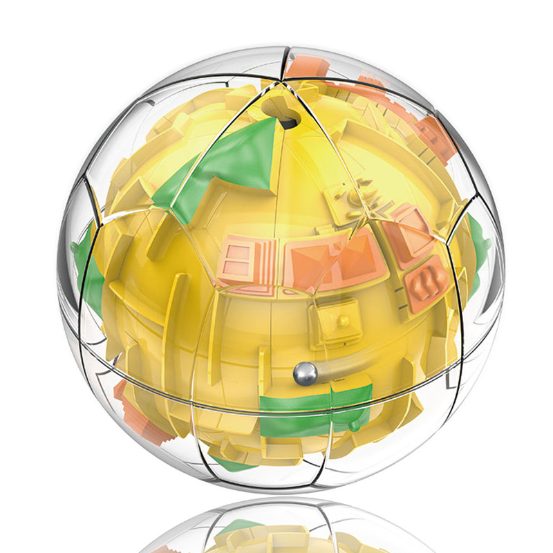 Los nuevos niños 7,5 cm inteligencia equilibrio bola laberinto descompresión juguete viaje alrededor del mundo transparente tierra laberinto
