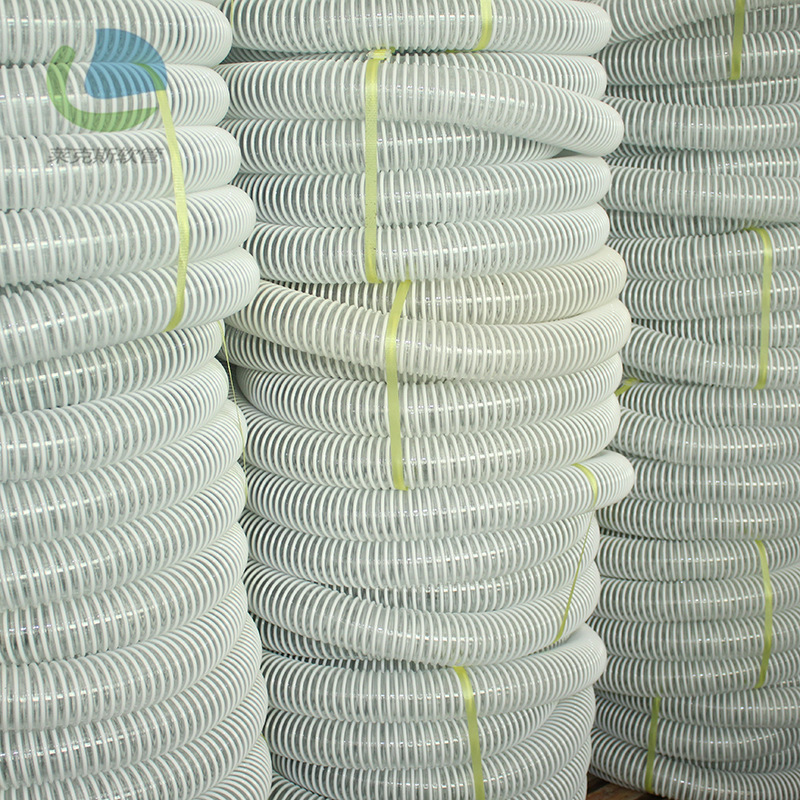 供应透明PVC塑筋软管 塑筋螺旋增强软管 PVC软管通风吸尘排水管