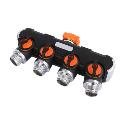 One-point four-way faucet water diverter American standard European standard external thread four-way garden hot-selling valve diverter