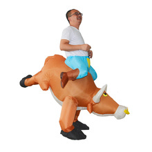 卡通行走人偶表演道具动物充气服cosplay外贸爆款半身牛充气服