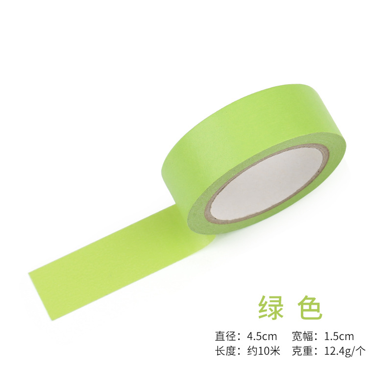 10 color del arco iris cinta de papel cinta de encaje DIY grabable color caramelo cinta de color sólido 10 m cinta de lágrima mano