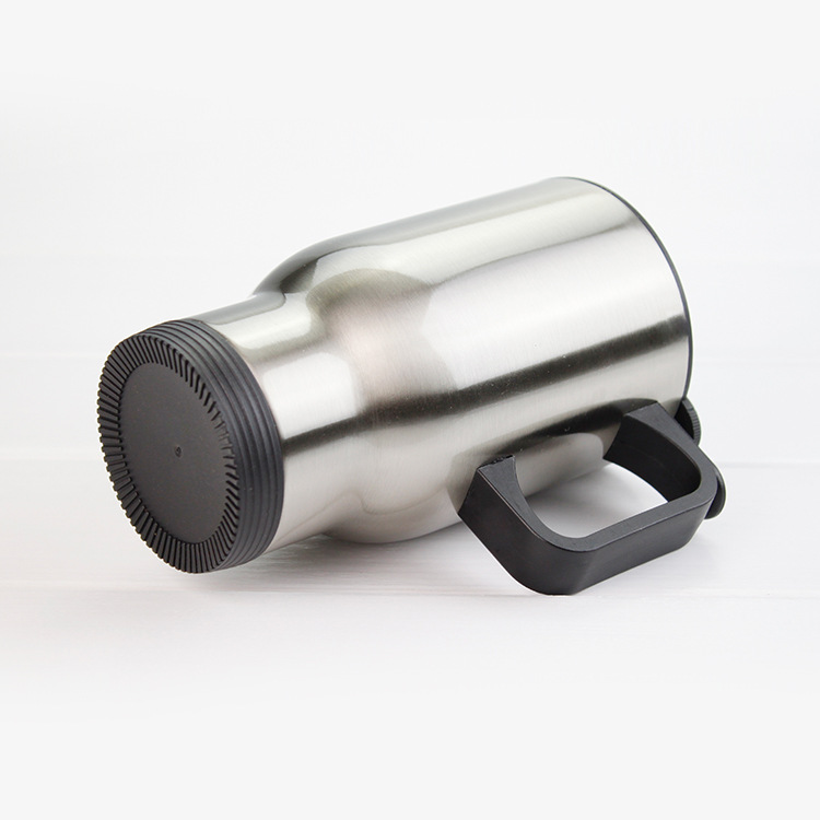 Taza de automóvil plateada acero inoxidable taza de transferencia térmica taza de automóvil taza de transferencia térmica taza de viaje taza de automóvil