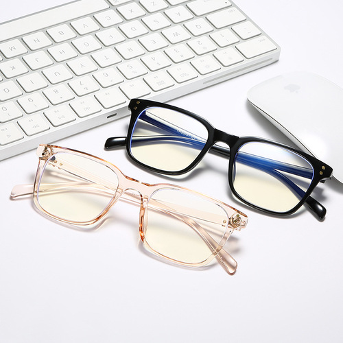 TR30031 New Large Frame Aviator Sunglasses Wholesale Korean Version TR90 Eyeglass Frame Retro Buckle Anti-Blue Light Glasses