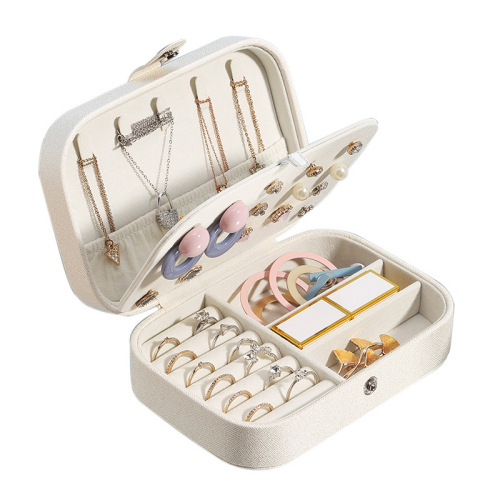 Earring and pendant necklace storage box, large capacity, simple ear accessories earring organizer, portable jewelry box