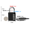 Password hanging lock black password lock zinc alloy large 4 -digit gym locker door mechanical password lock