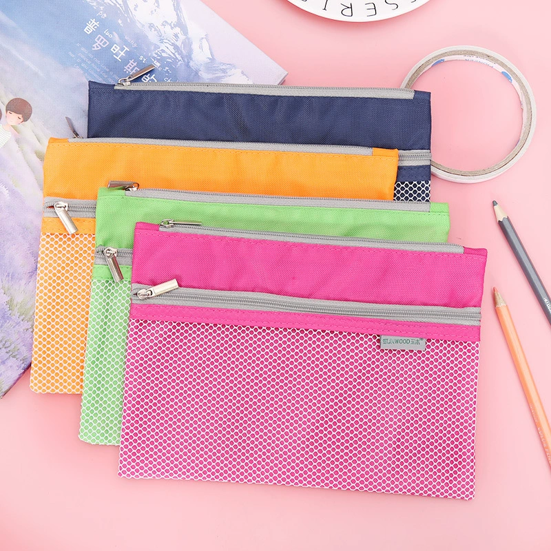 Сплошной цвет простой студенческий пенал карамельный цвет сумка на молнии Южная Корея канцелярская сумка оптом Канцелярские товары призовой пенал