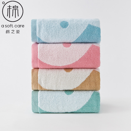 Adult pure cotton cartoon bath towel 70*140cm 380g soft absorbent rabbit bath towel multi-color optional
