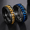 Ring stainless steel, chain, hair accessory, European style, suitable for import