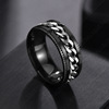 Ring stainless steel, chain, hair accessory, European style, suitable for import