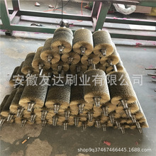 镀铜丝刷辊钢材抛光刷辊抛光刷辊不锈钢丝压片刷拉丝辊清洁
