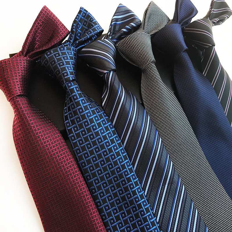 Tie men's polyester jacquard striped foreign trade supply manufacturers in stock wholesale Tie men's polyester jacquard striped foreign trade supply manufacturers in stock wholesale