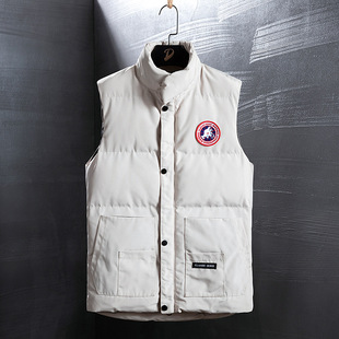Goose Down Vest Couple Korean Fashionable Sleeveless Men's Camouflage Vest Cotton-padded Coat Casual plus size Waistcoat