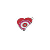 Red pendant heart-shaped, accessory stainless steel, mirror effect