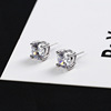 Jewelry, fashionable earrings, accessory for beloved, silver 925 sample, simple and elegant design, wholesale, custom made