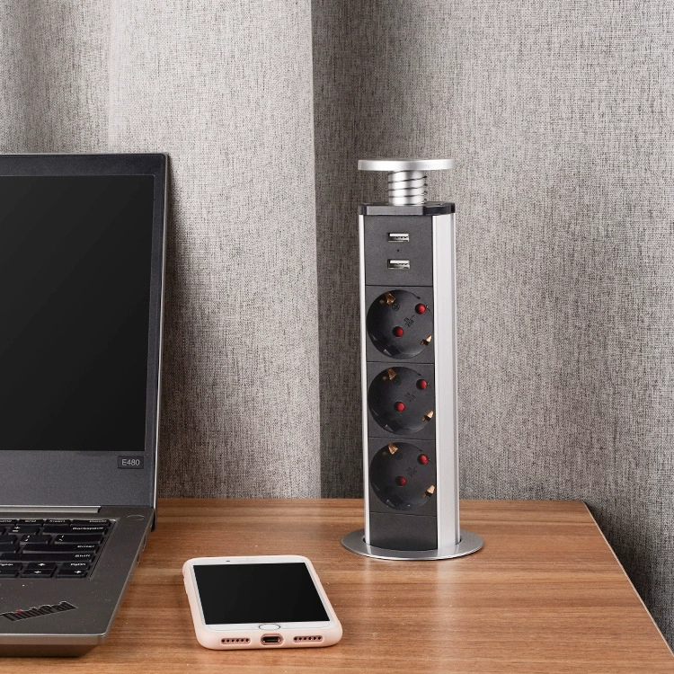 Европейский стандарт USB настольная офисная кухонная розетка, скрытая настольная розетка