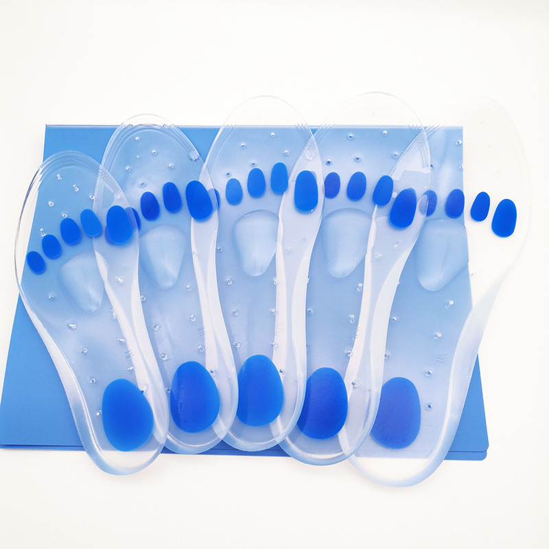 Liquid silicone insole arch support massage full pad transparent with holes breathable thickened increased shock absorption anti-pain whole pad Liquid silicone insole arch support massage full pad transparent with holes breathable thickened increased shock absorption anti-pain whole pad