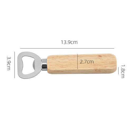 Cross-border supply of wooden handle bottle openers, creative beer can openers, household stainless steel bottle openers, wine openers wholesale