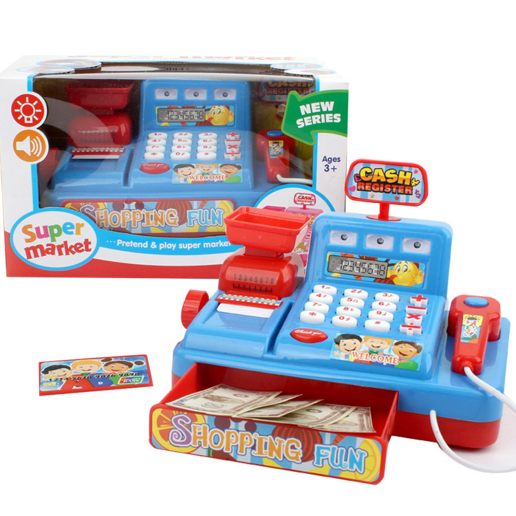 Universal realistic cash register for boys and girls
