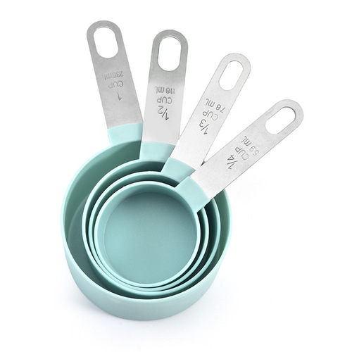 Plastic measuring spoon set stainless steel handle measuring cup measuring spoon 8-piece set with graduated measuring spoon measuring spoon set baking tools