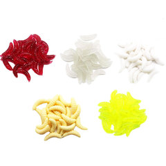 Bo'ao Multi-Color Breadworm Soft Worms, 2.4cm, 0.5g, Available in Bulk, Bags, or Boxes—Bionic Soft Worms & Larval Lures