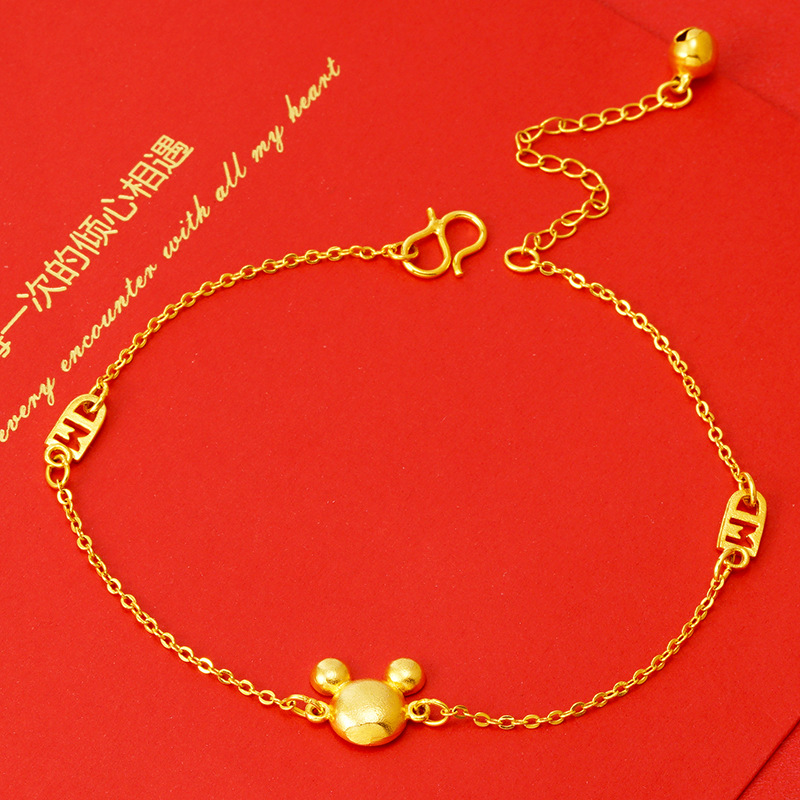 Nuevo MI y Qi toe tobillos mujeres Vietnam arena oro moda coreana cobre chapado en oro pie joyería al por mayor image 3