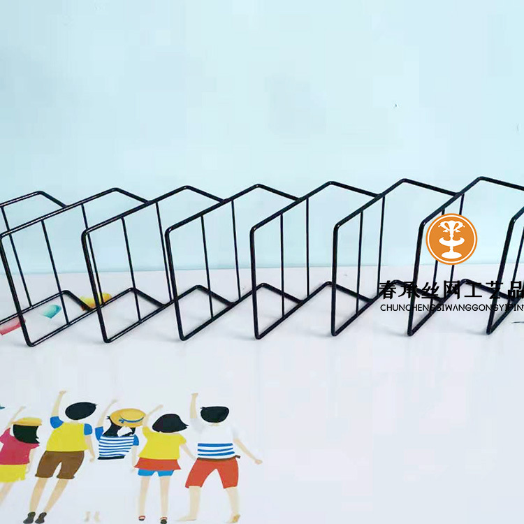 河北实体厂家现货供应本册书架 铁艺展示陈列架书本整理架铁丝架