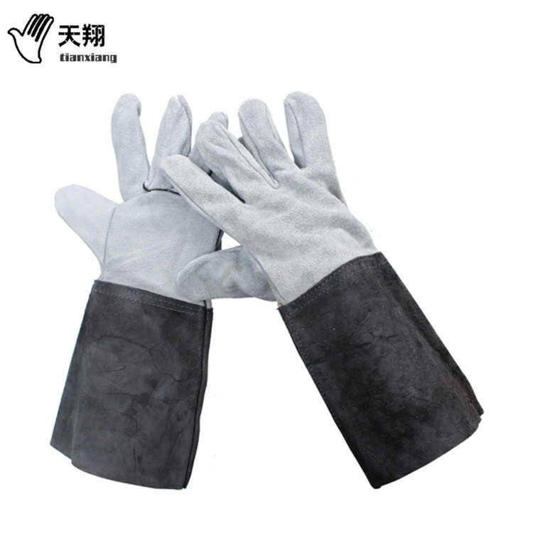 加长全皮电焊手套耐磨隔热手套防刺防飞溅焊工电焊劳保手套
