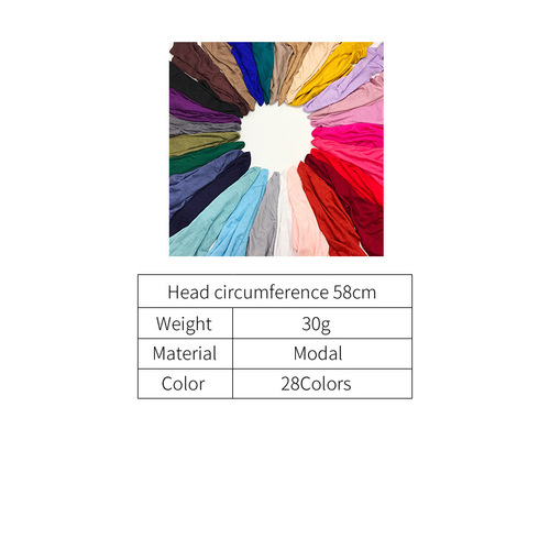 Cross-border Amazon high-quality modal elastic bottoming hat Indian hat forehead cross turban hat one piece drop shipping