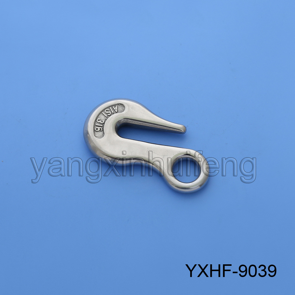 不锈钢大眼货钩 眼式挂钩 羊角勾 吊钩美式货钩 安全钩滑钩厂家直
