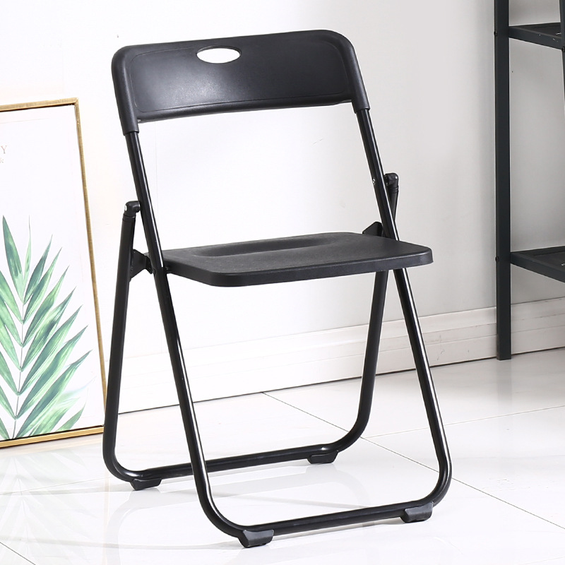 Silla plegable de plástico multifuncional, portátil para oficina, reuniones, capacitación, ordenador y uso en el hogar