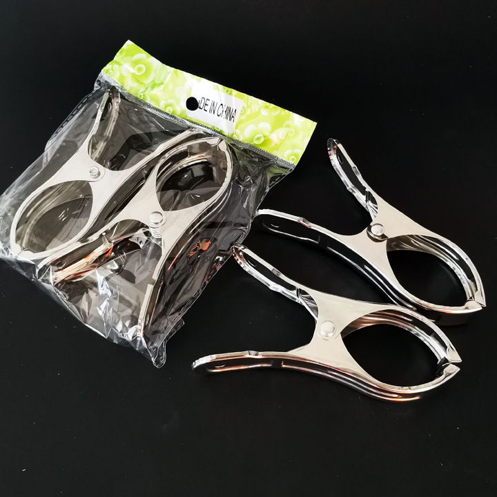 L2441 12cm no magnético 2 clip de edredón grande de acero inoxidable clip de ropa clip de pantalones de secado clip de calcetines Yiwu 2 yuanes Tienda Al Por Mayor