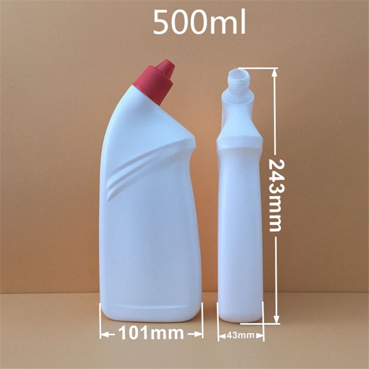 洁厕灵瓶子 500ml洁厕液瓶PE瓶塑料瓶厕所清洁剂瓶歪嘴洁厕灵瓶