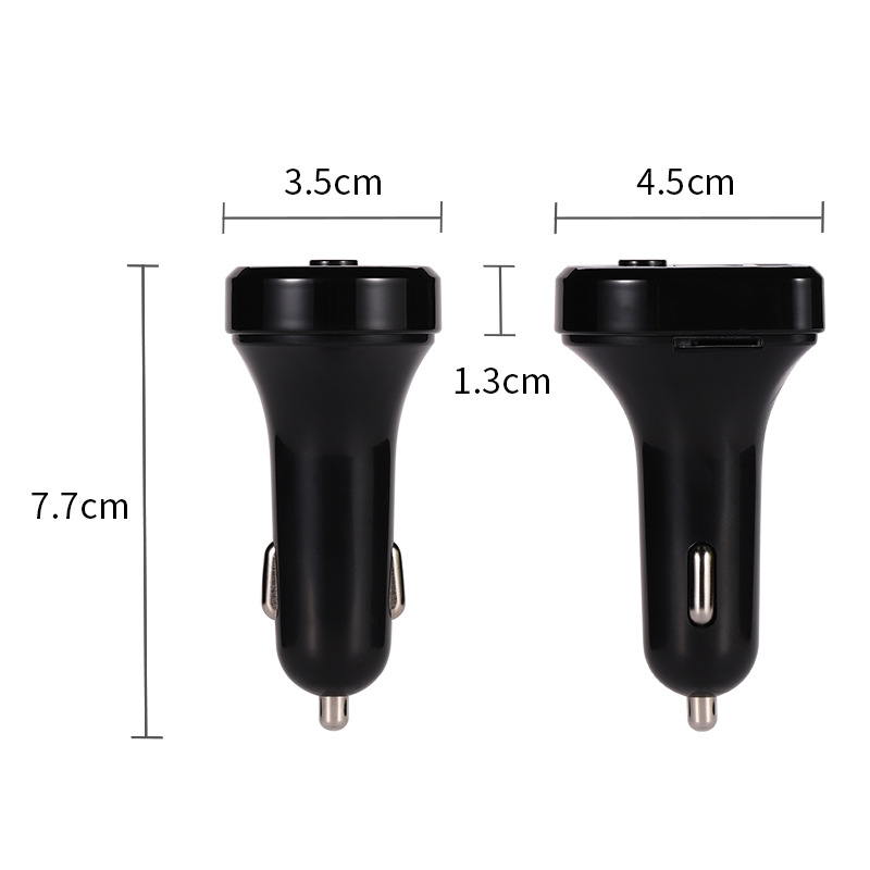 E5F5F6 caballo luz Bluetooth coche MP3 accesorios del coche transmisor FM teléfono móvil de carga rápida 3,1 encendedor de cigarrillos